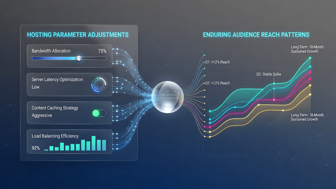 Exploring Interconnections Between Hosting Parameter Adjustments and Enduring Audience Reach Patterns